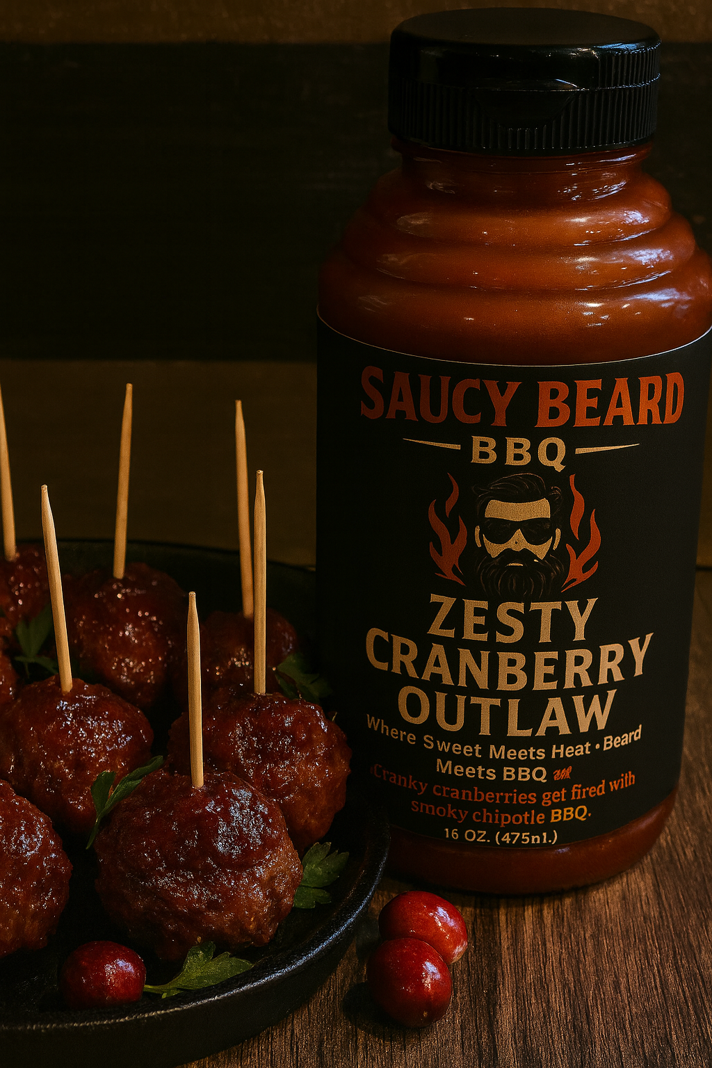 Zesty Cranberry Outlaw BBQ Meatballs