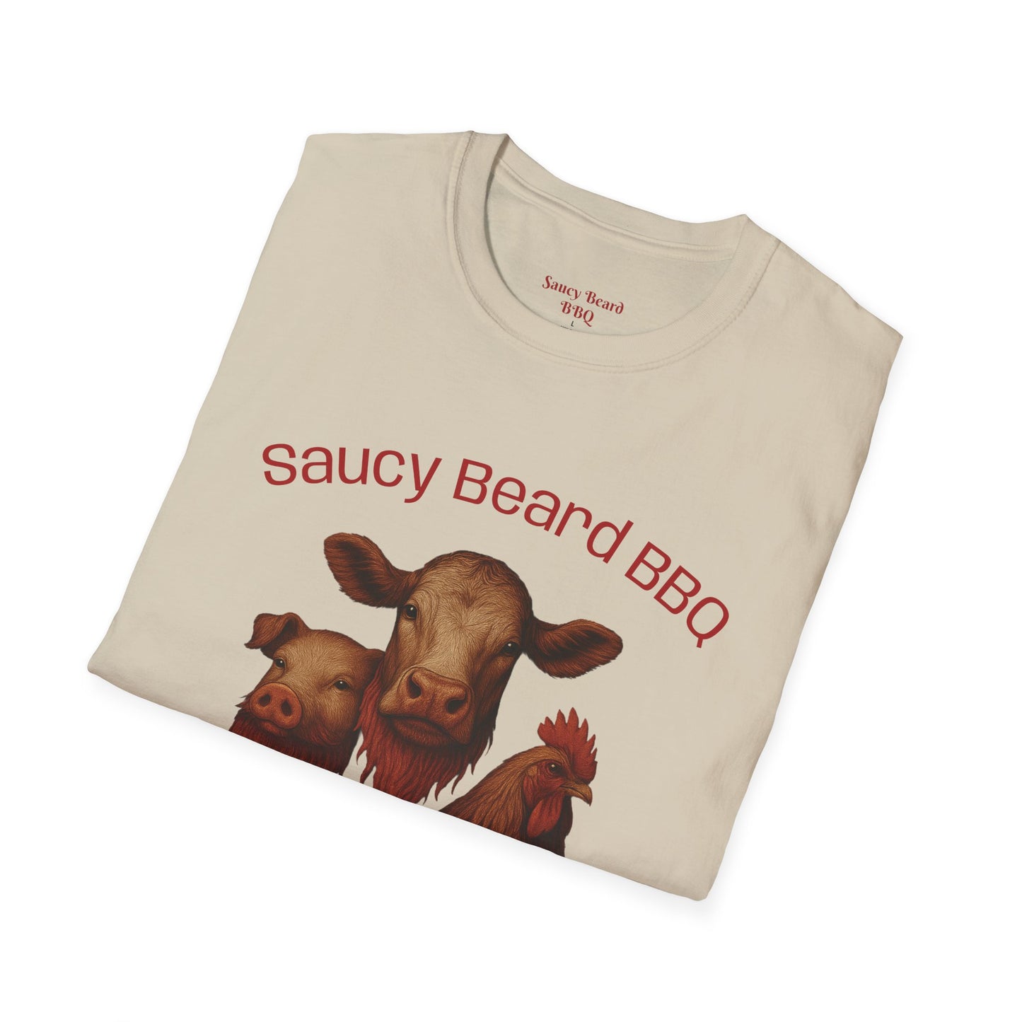 Saucy BBQ T-Shirt - Fun Grilling Apparel for Meat Lovers, Perfect for Barbecues, Parties, Summer Events, Gift for BBQ Enthusiasts