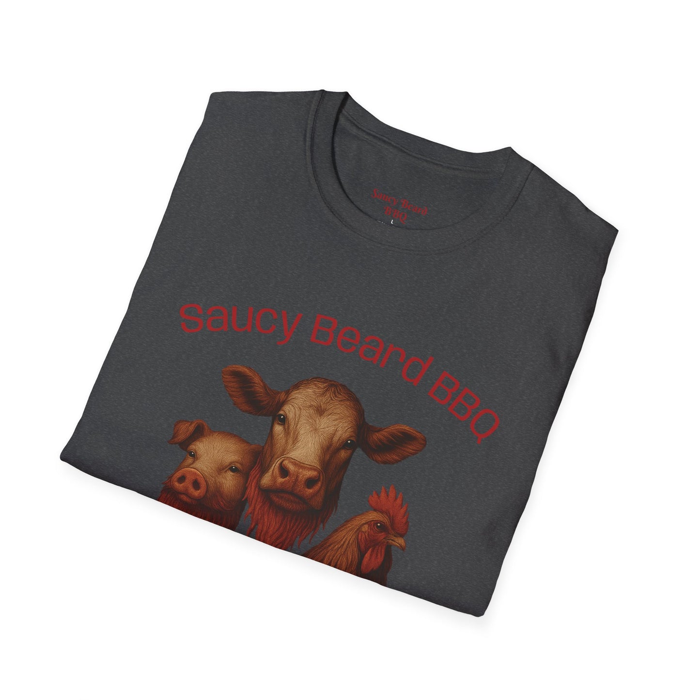 Saucy BBQ T-Shirt - Fun Grilling Apparel for Meat Lovers, Perfect for Barbecues, Parties, Summer Events, Gift for BBQ Enthusiasts