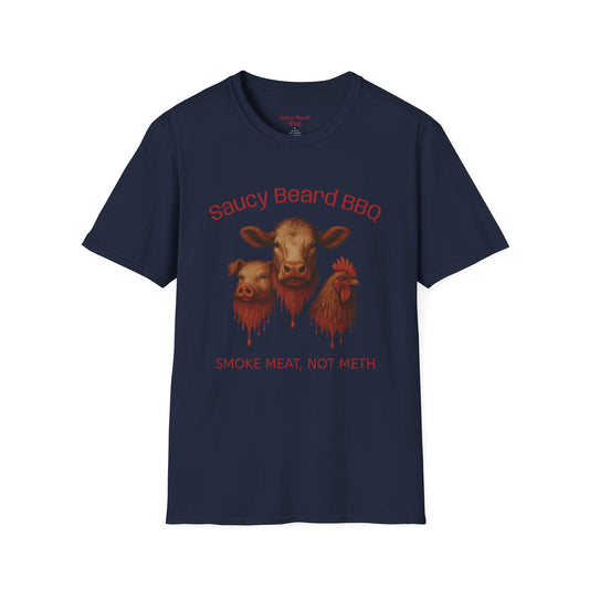 Saucy BBQ T-Shirt - Fun Grilling Apparel for Meat Lovers, Perfect for Barbecues, Parties, Summer Events, Gift for BBQ Enthusiasts