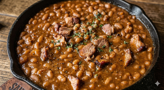 Peach BBQ Pit Beans